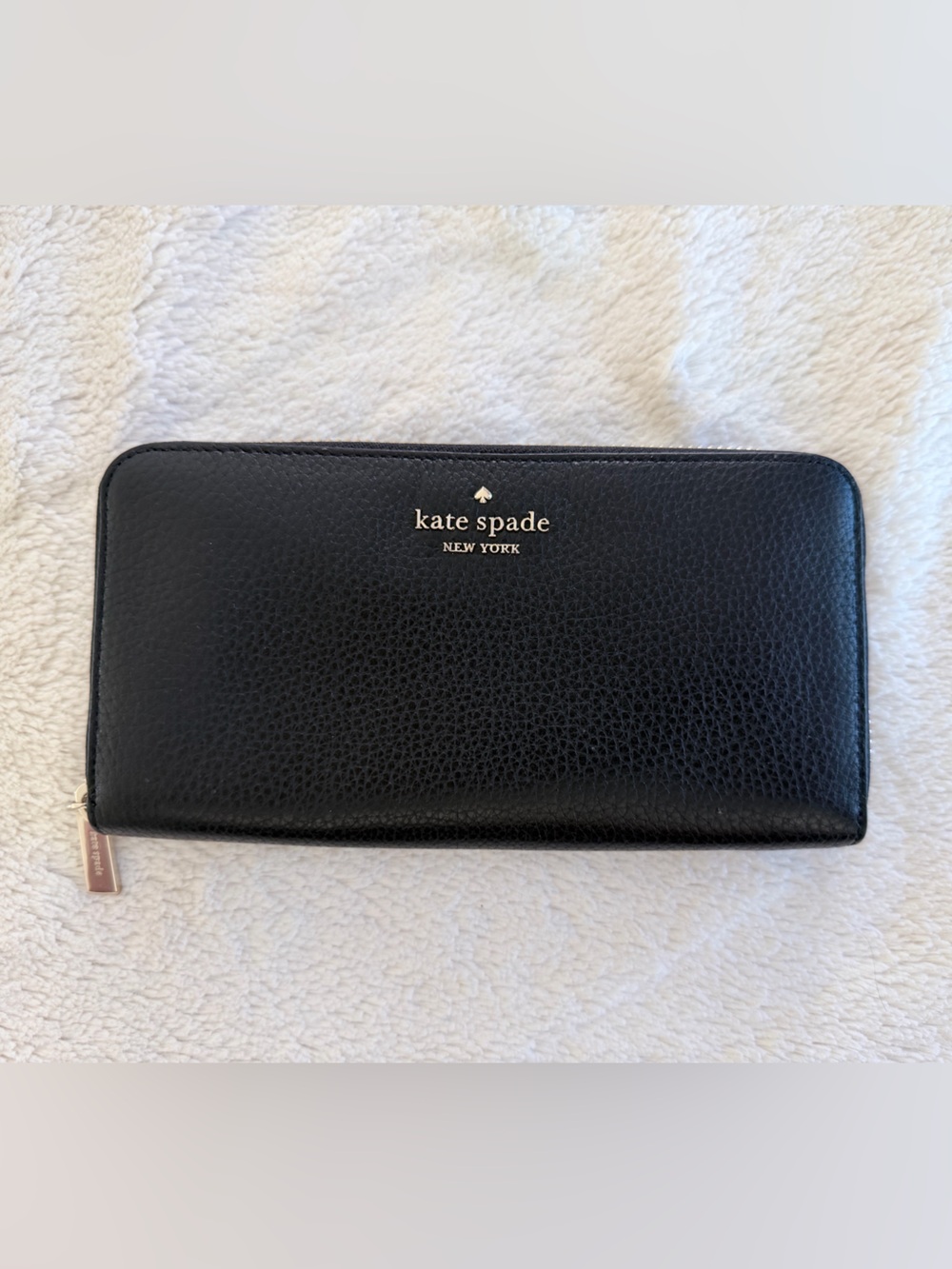 kate spade Black Pebbled Leather Wallet